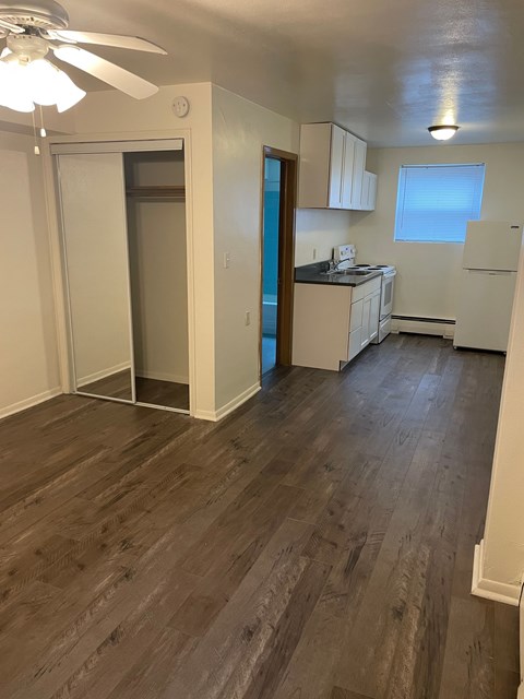 Floor plan for studio, 1 bath